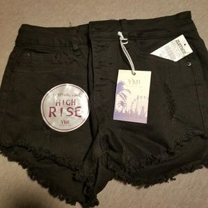 NWT Black high waisted shorts